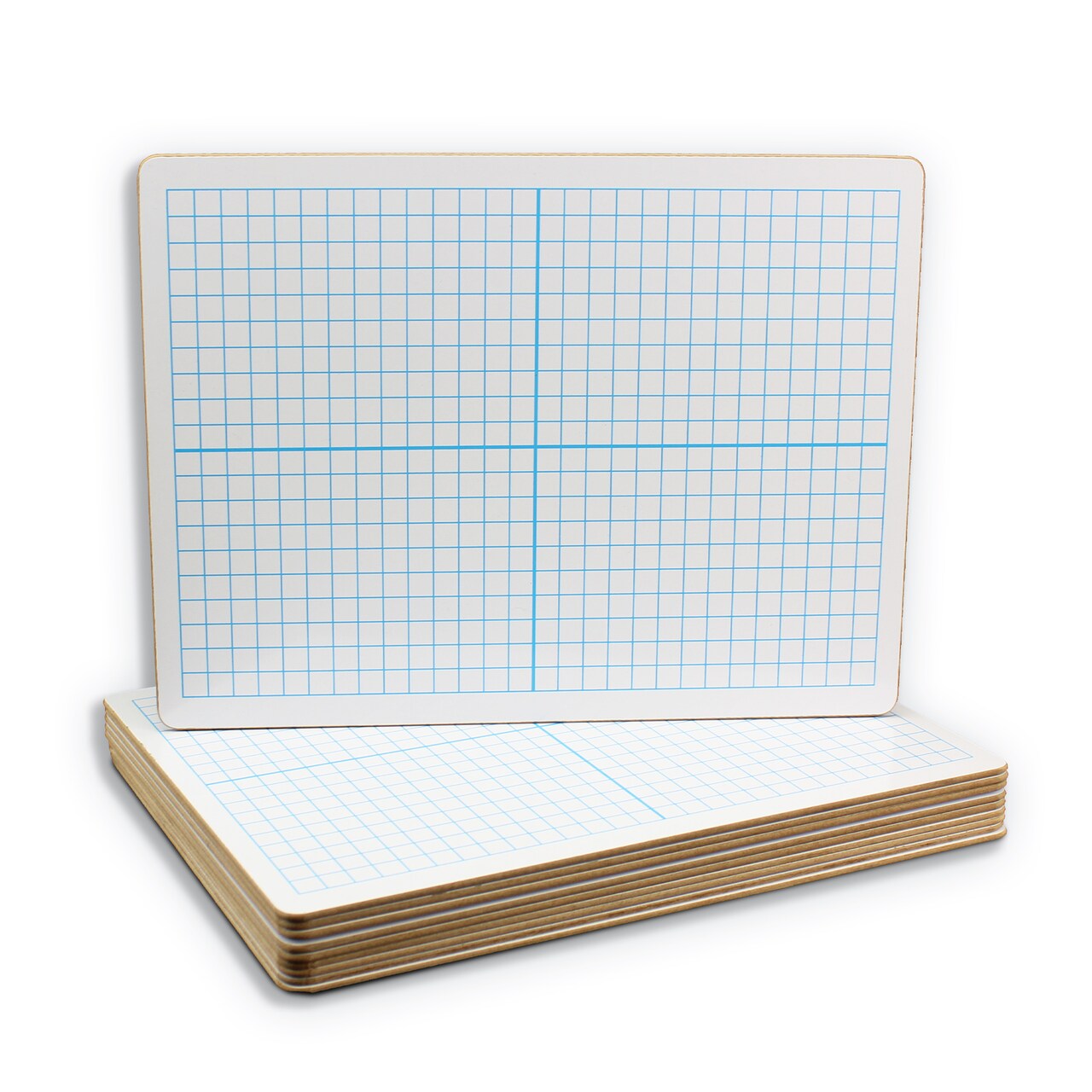 Flipside Products 9" x 12" XY Axis Two-Sided Dry Erase Boards 24 Pack, White Boards, Classroom Pack, Double Sided Lapboard For Class, Reusable For Group Participation